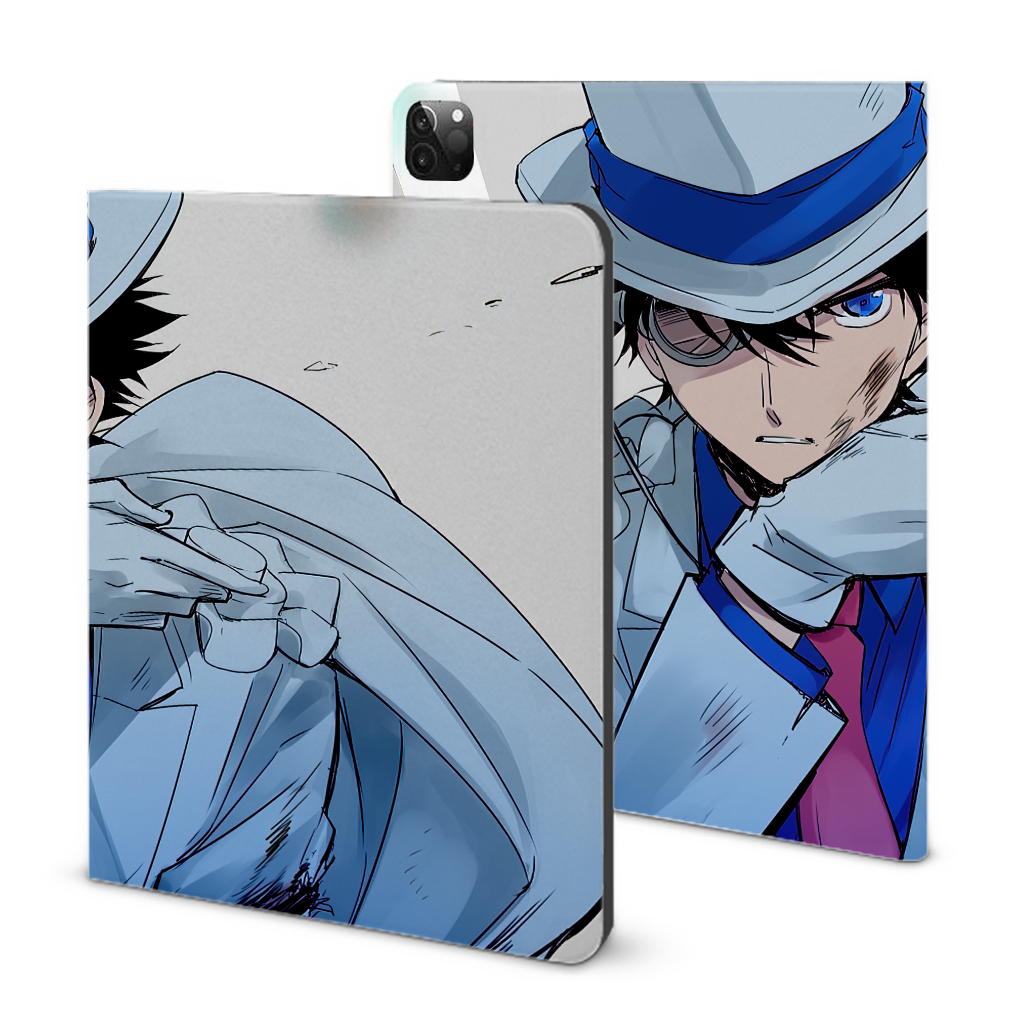 （画像用） 名探偵コナン Detective Conan IPadケース ペンホルダー付き ブックスタイルデザイン